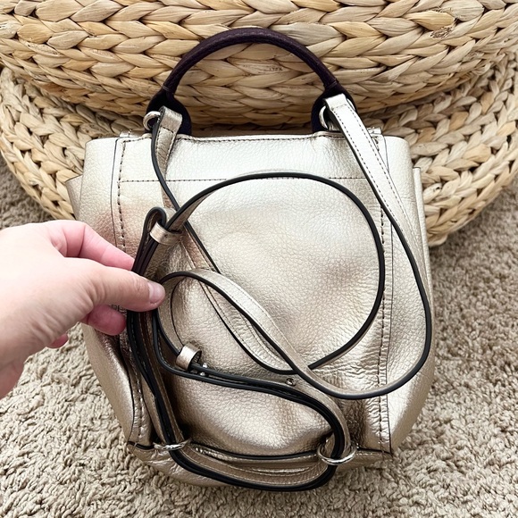 COACH Derby backpack gold metallic drawstring - Picture 6 of 13